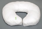 the inspired mother white feeding and support pillow on a grey background
